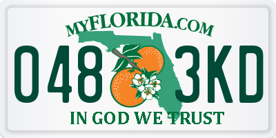 FL license plate 0483KD