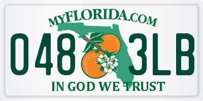 FL license plate 0483LB