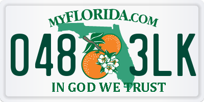 FL license plate 0483LK