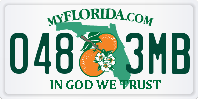 FL license plate 0483MB