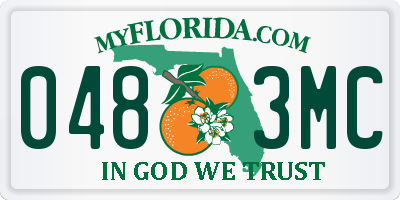 FL license plate 0483MC