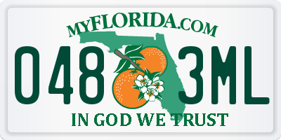 FL license plate 0483ML