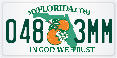 FL license plate 0483MM