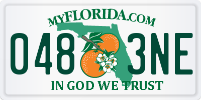 FL license plate 0483NE
