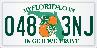 FL license plate 0483NJ