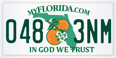 FL license plate 0483NM