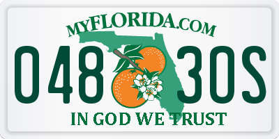 FL license plate 0483OS