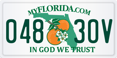 FL license plate 0483OV