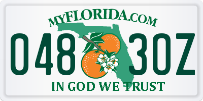 FL license plate 0483OZ