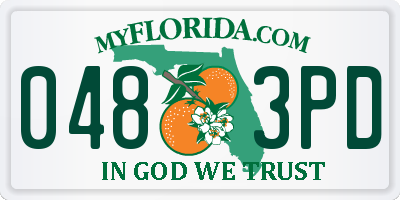 FL license plate 0483PD