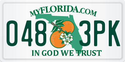 FL license plate 0483PK