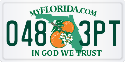 FL license plate 0483PT