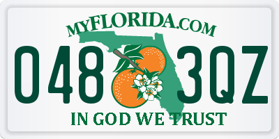 FL license plate 0483QZ