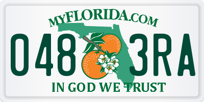 FL license plate 0483RA