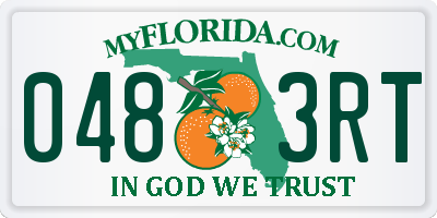 FL license plate 0483RT