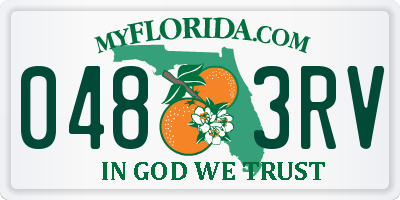 FL license plate 0483RV