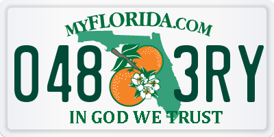 FL license plate 0483RY