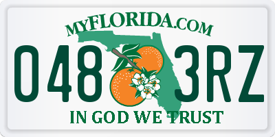 FL license plate 0483RZ