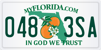 FL license plate 0483SA