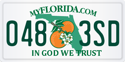 FL license plate 0483SD