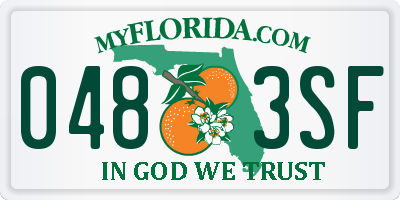 FL license plate 0483SF