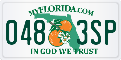 FL license plate 0483SP