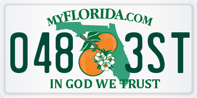 FL license plate 0483ST