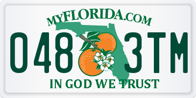 FL license plate 0483TM