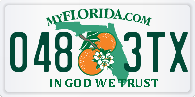 FL license plate 0483TX