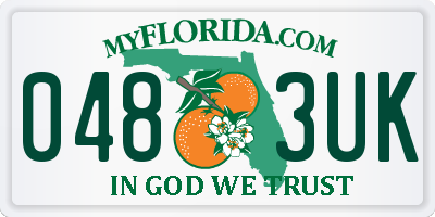 FL license plate 0483UK