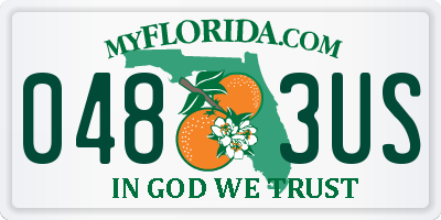 FL license plate 0483US