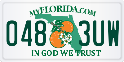 FL license plate 0483UW