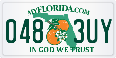 FL license plate 0483UY
