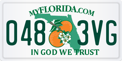 FL license plate 0483VG