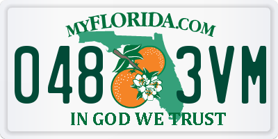 FL license plate 0483VM