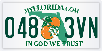 FL license plate 0483VN