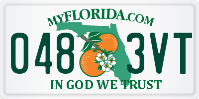 FL license plate 0483VT