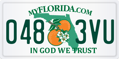 FL license plate 0483VU
