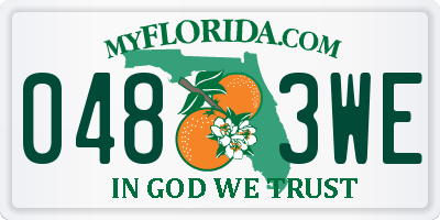 FL license plate 0483WE