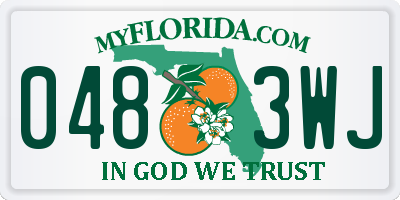 FL license plate 0483WJ