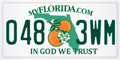 FL license plate 0483WM
