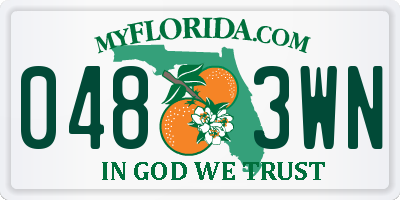 FL license plate 0483WN