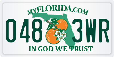 FL license plate 0483WR