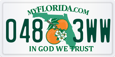 FL license plate 0483WW