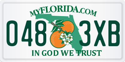 FL license plate 0483XB