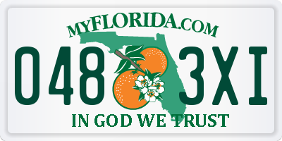 FL license plate 0483XI