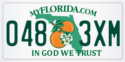 FL license plate 0483XM