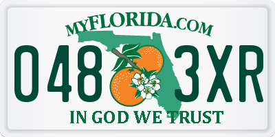 FL license plate 0483XR