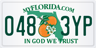 FL license plate 0483YP