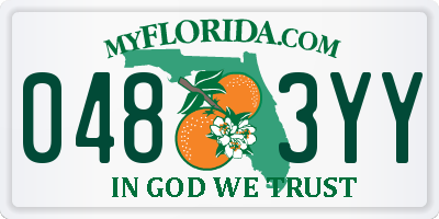 FL license plate 0483YY